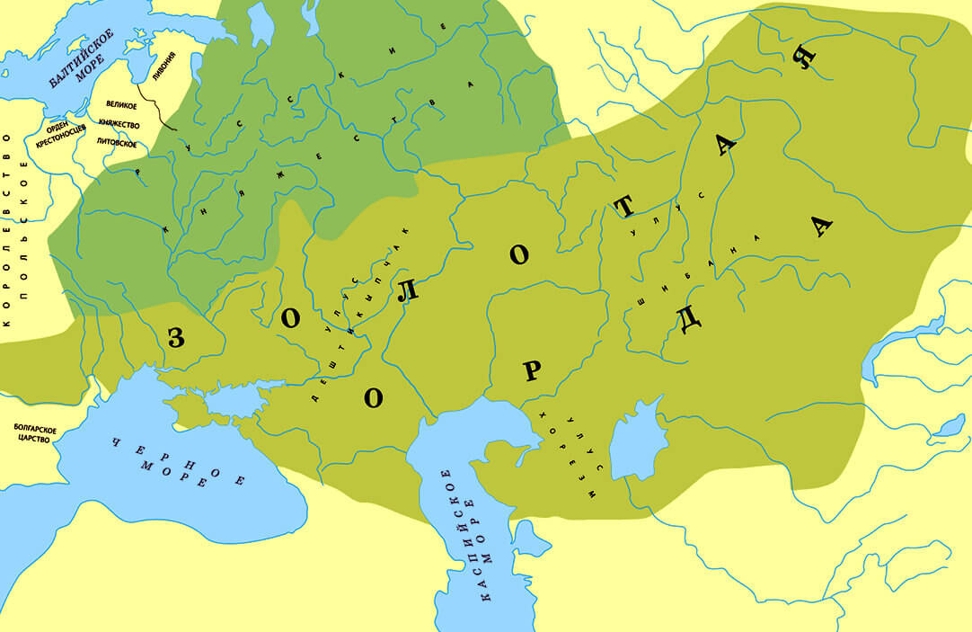 Карта руси при золотой орде